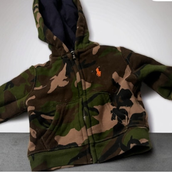 Polo Ralph Lauren Baby Camo Hoodie Sz 3M Jacket - Picture 1 of 5